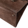 Hermès Kelly 28 Sellier Wildleder Veau Doblis Noisette Dunkelbraun GHW