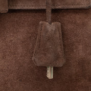 Hermès Kelly 28 Sellier Wildleder Veau Doblis Noisette Dunkelbraun GHW