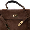 Hermès Kelly 28 Sellier Wildleder Veau Doblis Noisette Dunkelbraun GHW