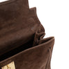 Hermès Kelly 28 Sellier Wildleder Veau Doblis Noisette Dunkelbraun GHW