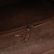 Hermès Kelly 28 Sellier Wildleder Veau Doblis Noisette Dunkelbraun GHW
