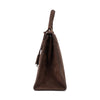 Hermès Kelly 28 Sellier Wildleder Veau Doblis Noisette Dunkelbraun GHW