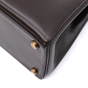 Hermès Kelly 28 Boxcalf Chocolate Braun Retourne GHW