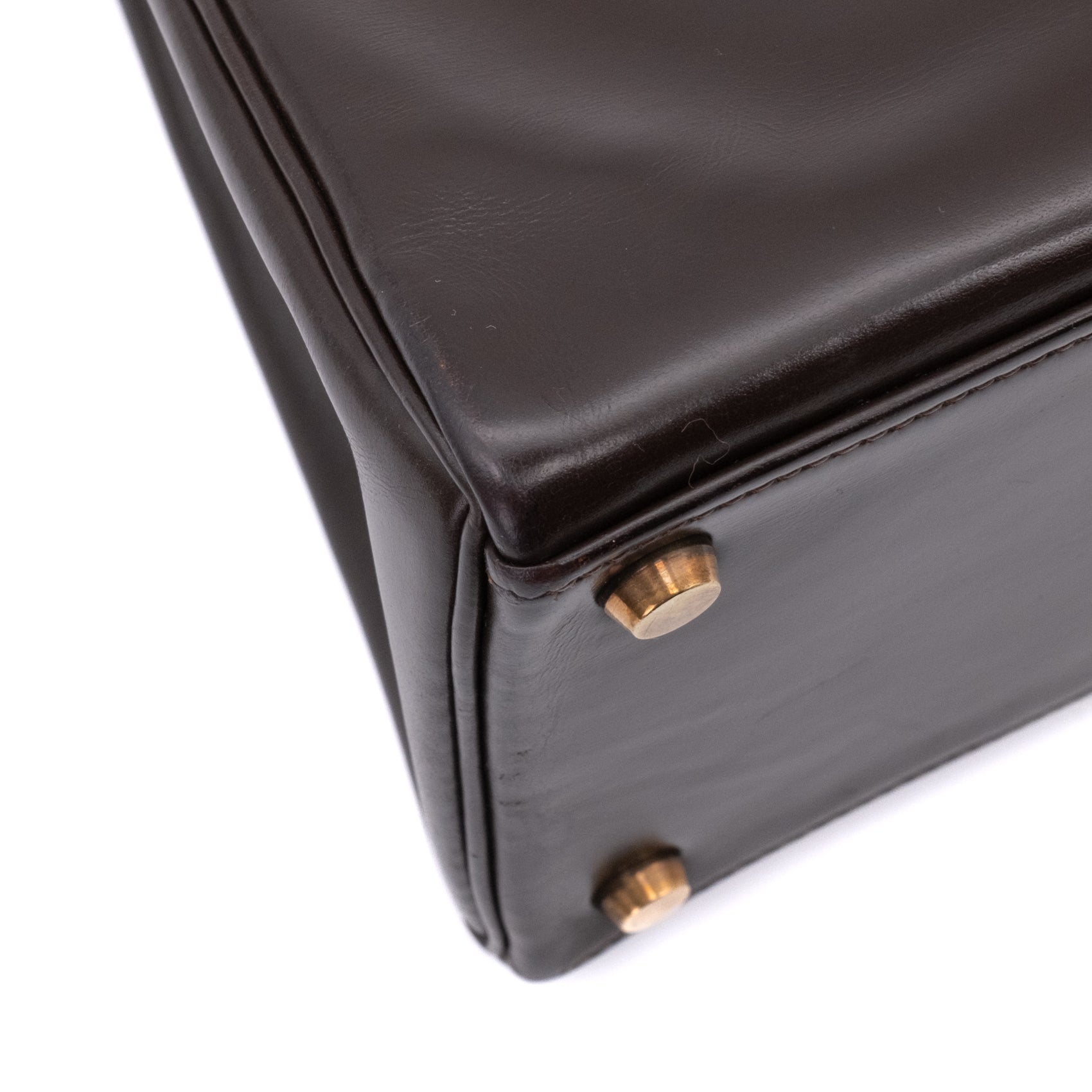 Hermès Kelly 28 Boxcalf Chocolate Braun Retourne GHW