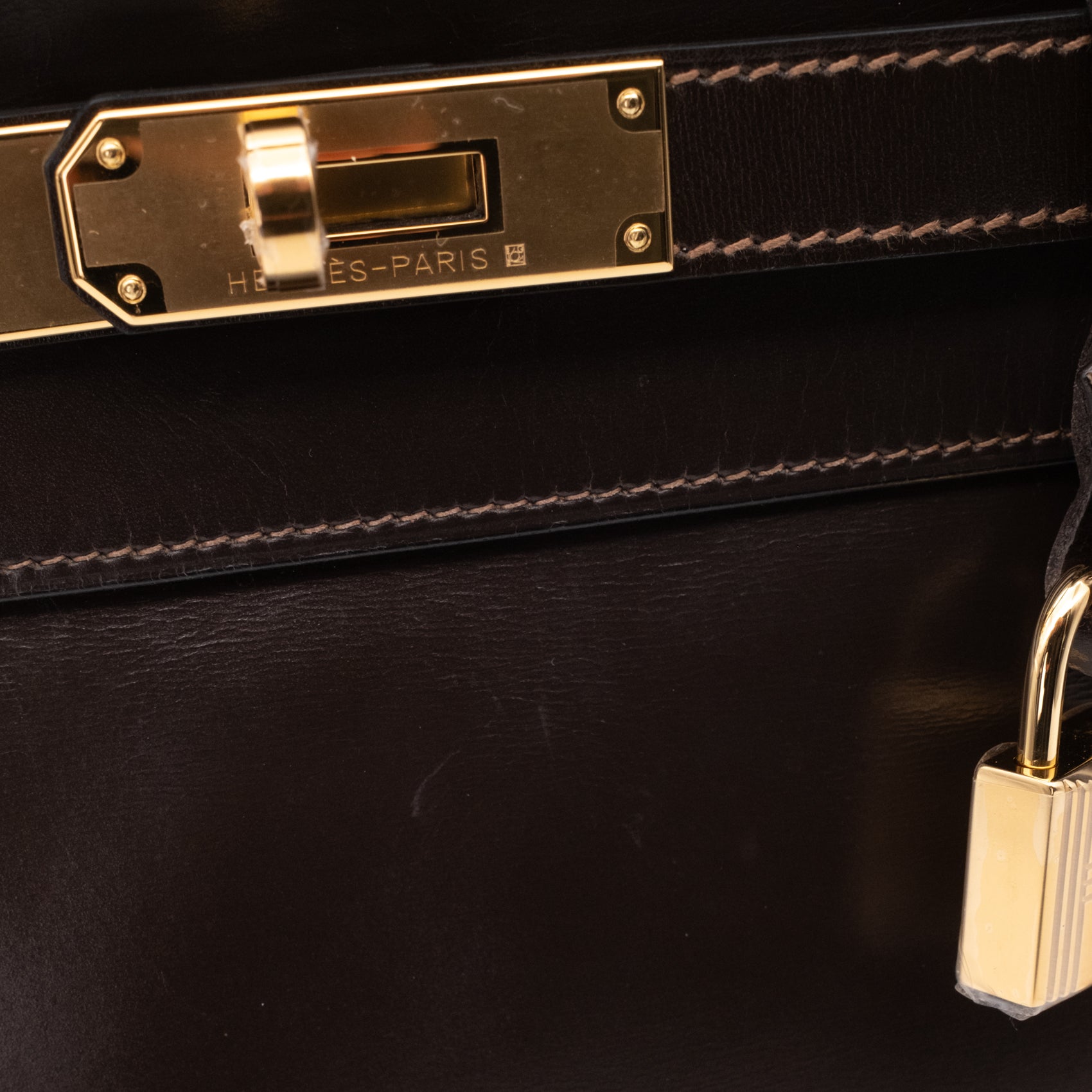 Hermès Kelly 28 Boxcalf Chocolate Braun Retourne GHW