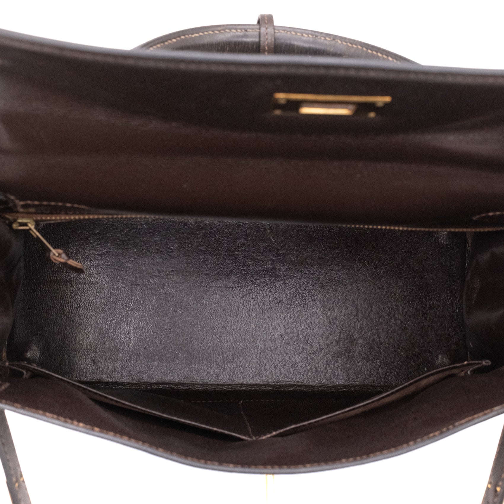 Hermès Kelly 28 Boxcalf Chocolate Braun Retourne GHW