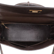 Hermès Kelly 28 Boxcalf Chocolate Braun Retourne GHW