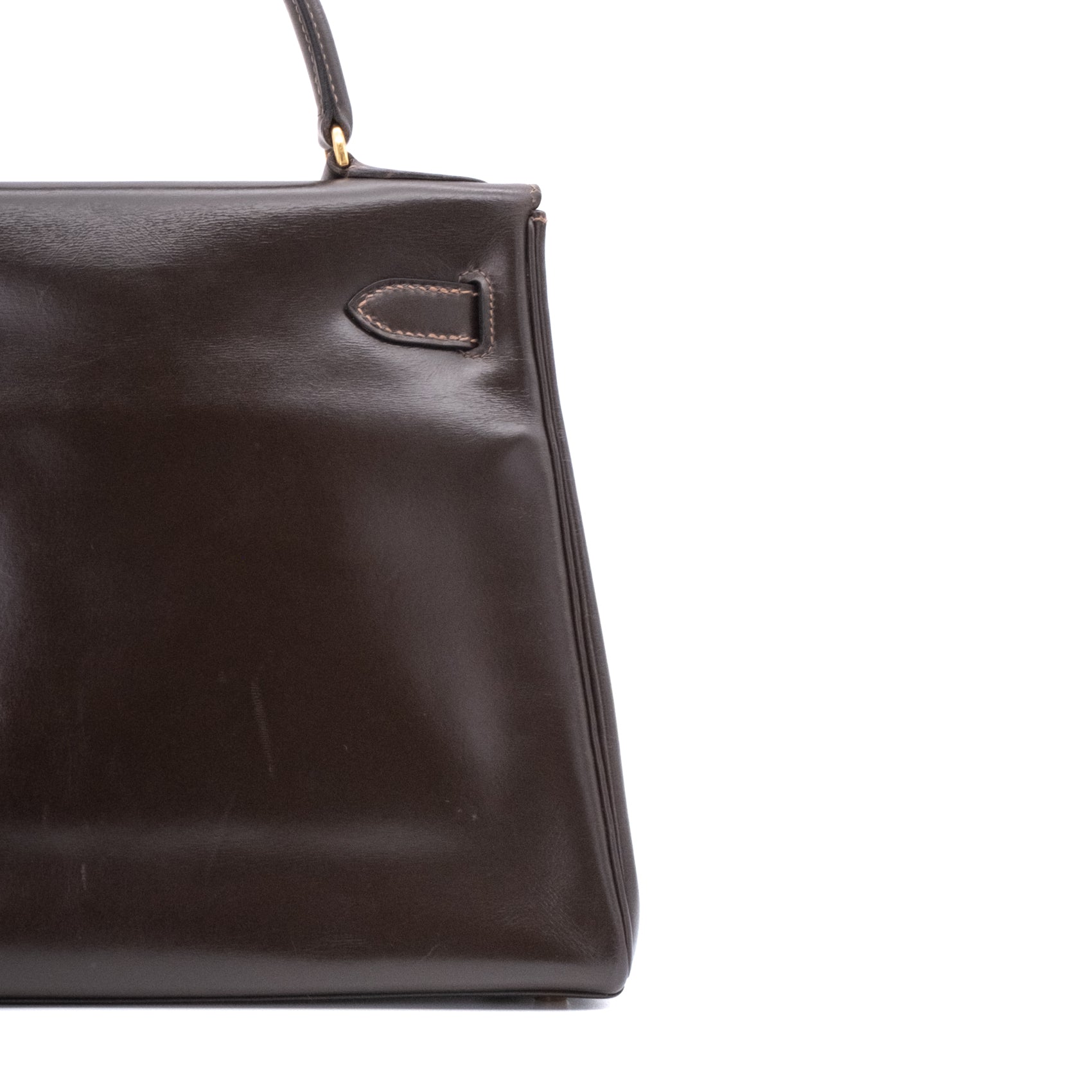 Hermès Kelly 28 Boxcalf Chocolate Braun Retourne GHW