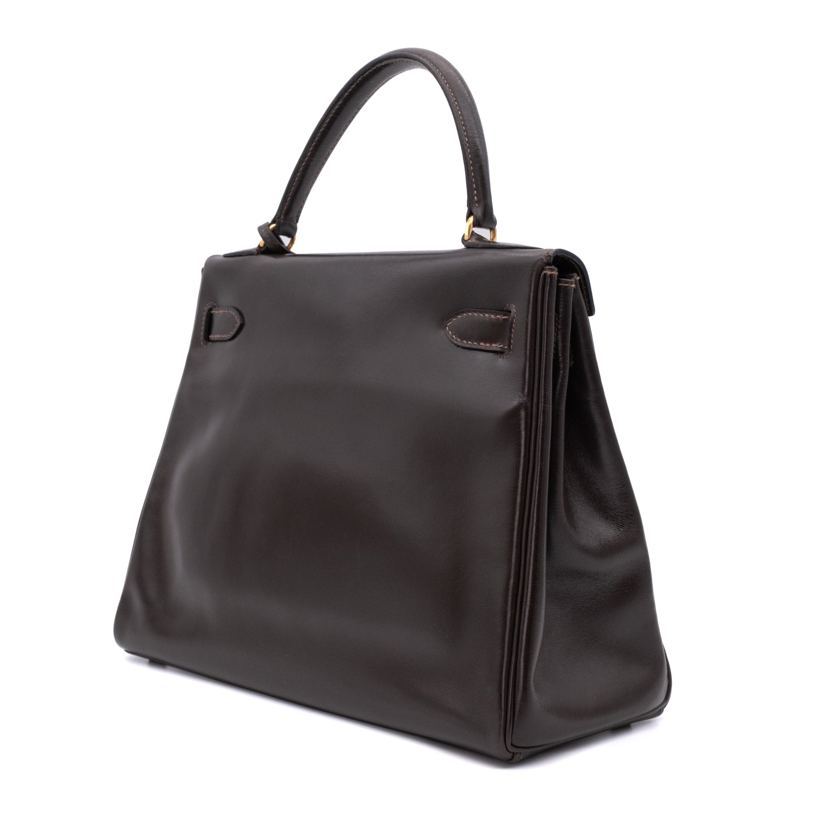 Hermès Kelly 28 Boxcalf Chocolate Braun Retourne GHW