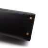 Hermès Kelly 28 aus schwarzem Boxcalf Leder im Sellier Stil mit goldener Hardware