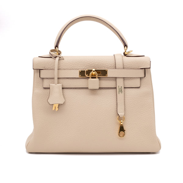 Hermès Kelly 28 Retourne Parchemin Taurillon Clemence GHW