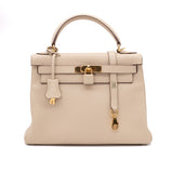 Hermès Kelly 28 Retourne Parchemin Taurillon Clemence GHW