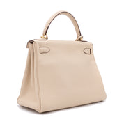 Hermès Kelly 28 Retourne Parchemin Taurillon Clemence GHW