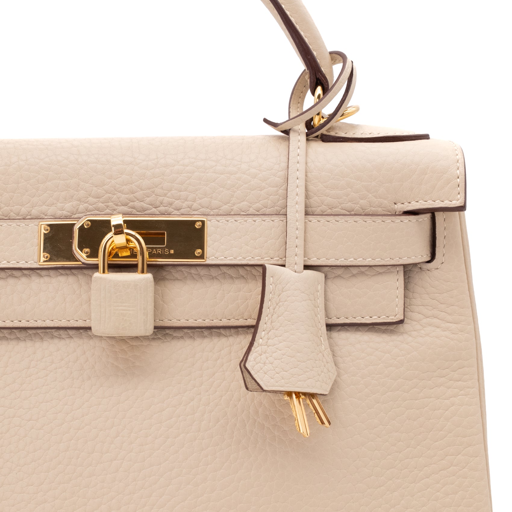 Hermès Kelly 28 Retourne Parchemin Taurillon Clemence GHW