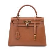 Hermès Kelly 28 Sellier Courchevel Gold Gold GHW