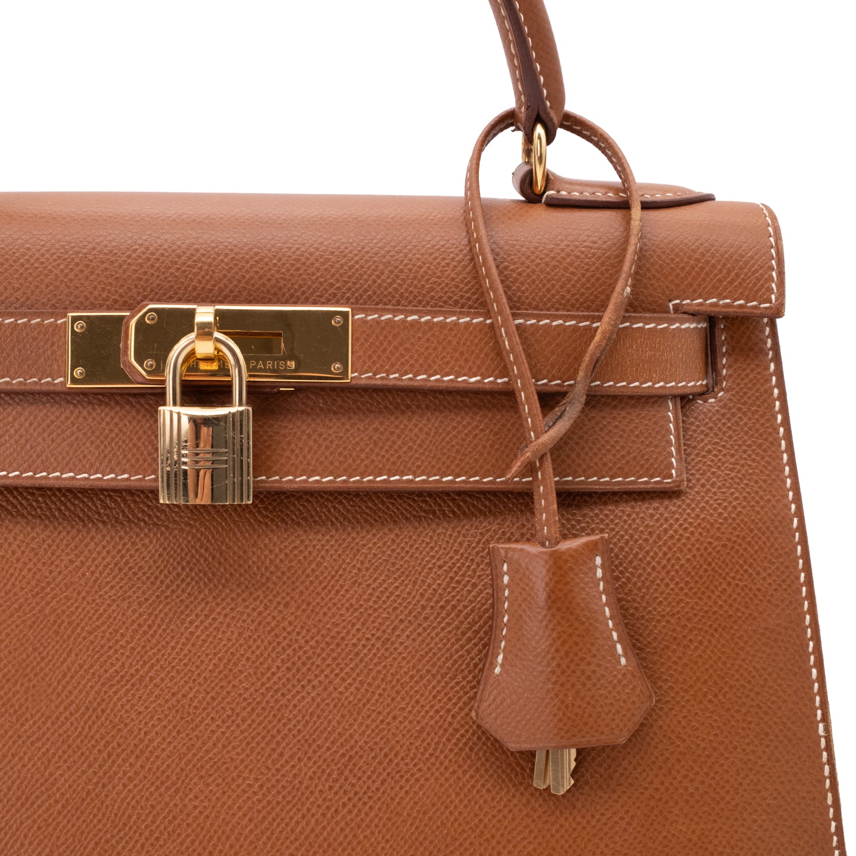Hermès Kelly 28 Sellier Courchevel Gold Gold GHW