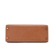 Hermès Kelly 28 Sellier Courchevel Gold Gold GHW
