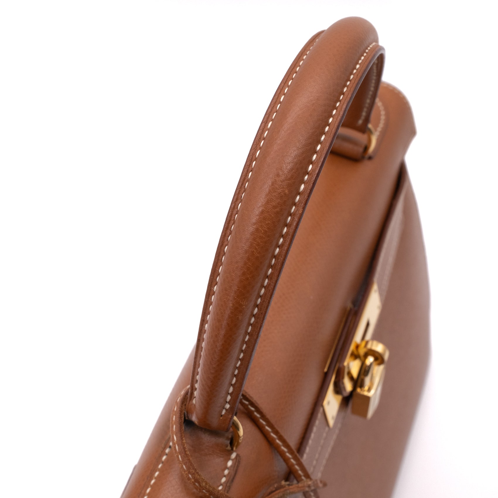 Hermès Kelly 28 Sellier Courchevel Gold Gold GHW