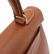 Hermès Kelly 28 Sellier Courchevel Gold Gold GHW