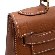 Hermès Kelly 28 Sellier Courchevel Gold Gold GHW