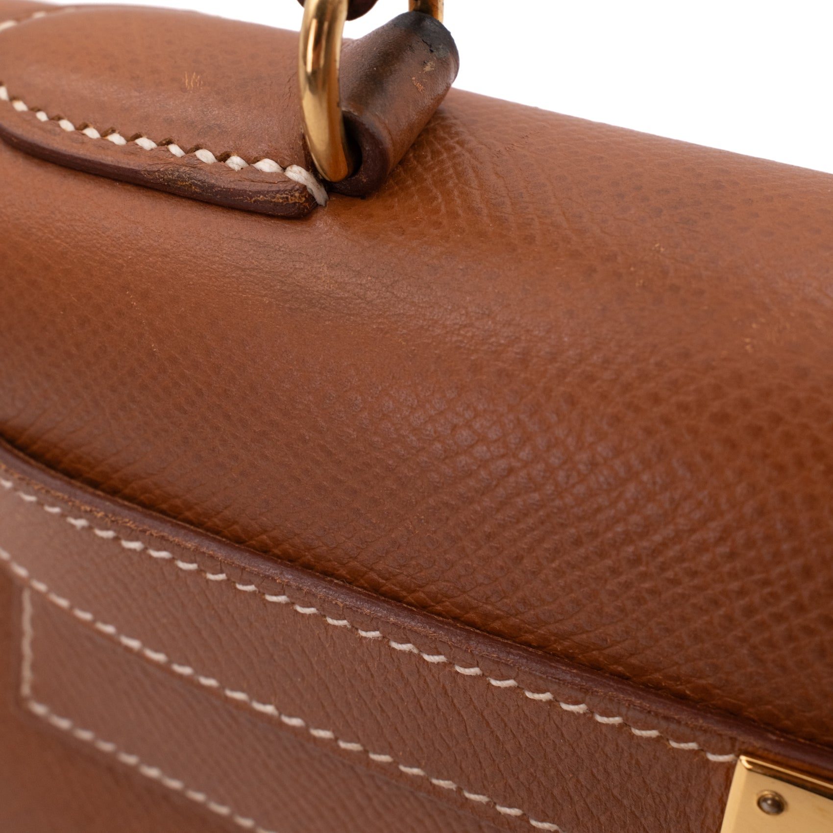 Hermès Kelly 28 Sellier Courchevel Gold Gold GHW