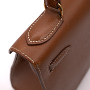 Hermès Kelly 28 Sellier Courchevel Gold Gold GHW