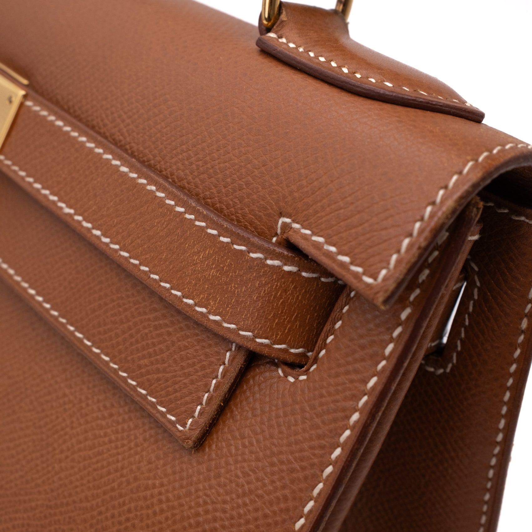 Hermès Kelly 28 Sellier Courchevel Gold Gold GHW
