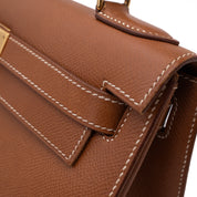 Hermès Kelly 28 Sellier Courchevel Gold Gold GHW