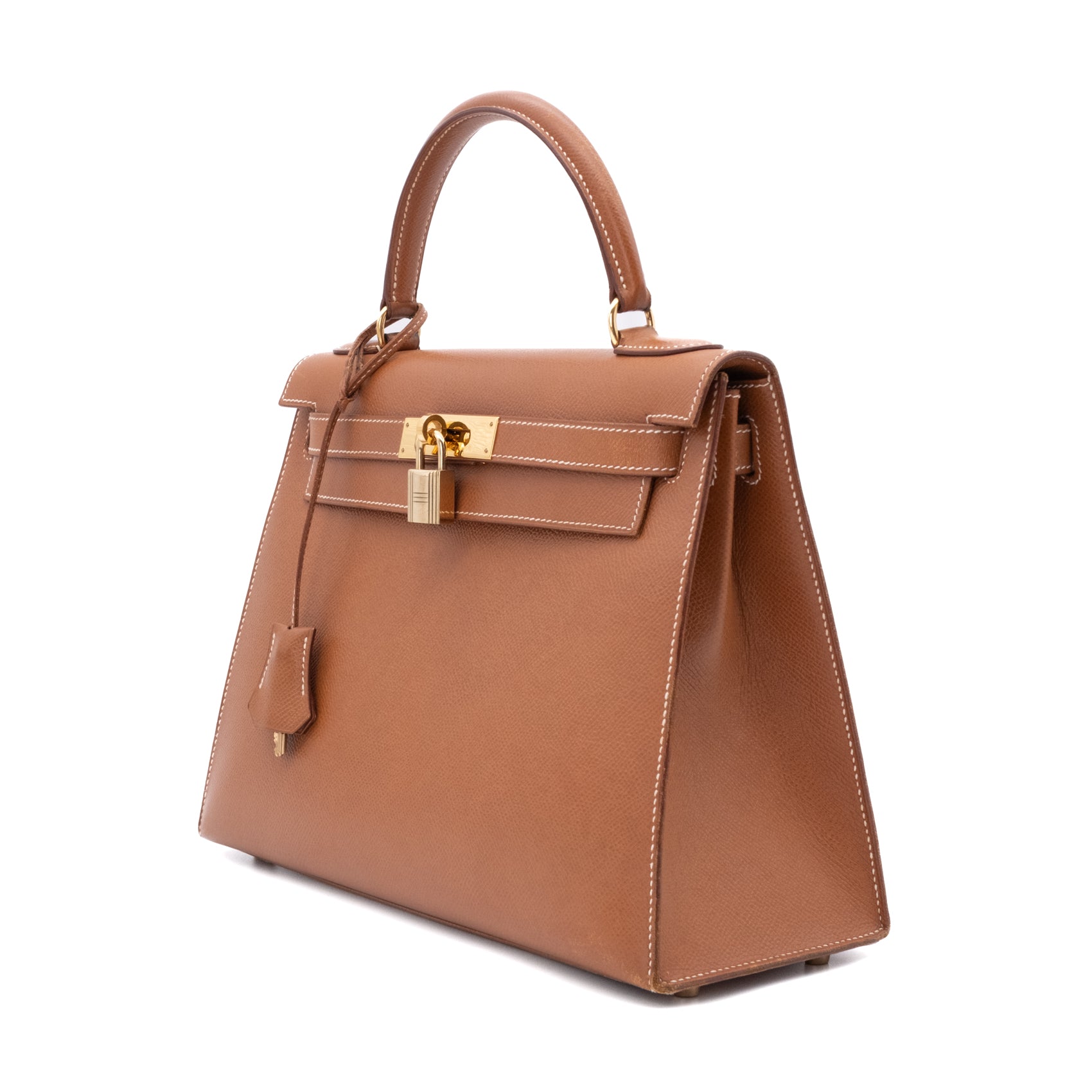 Hermès Kelly 28 Sellier Courchevel Gold Gold GHW