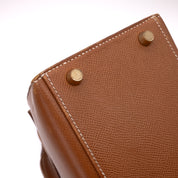 Hermès Kelly 28 Sellier Courchevel Gold Gold GHW
