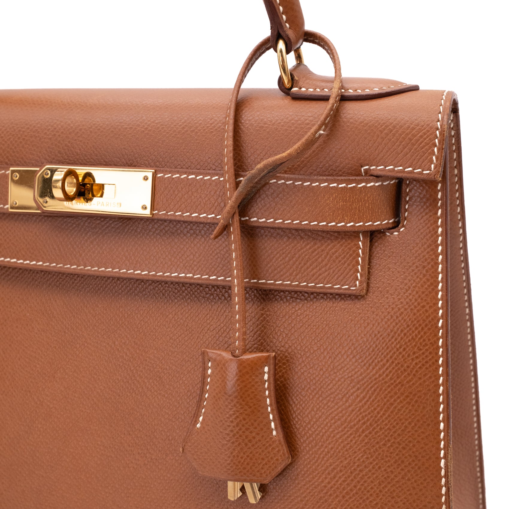 Hermès Kelly 28 Sellier Courchevel Gold Gold GHW