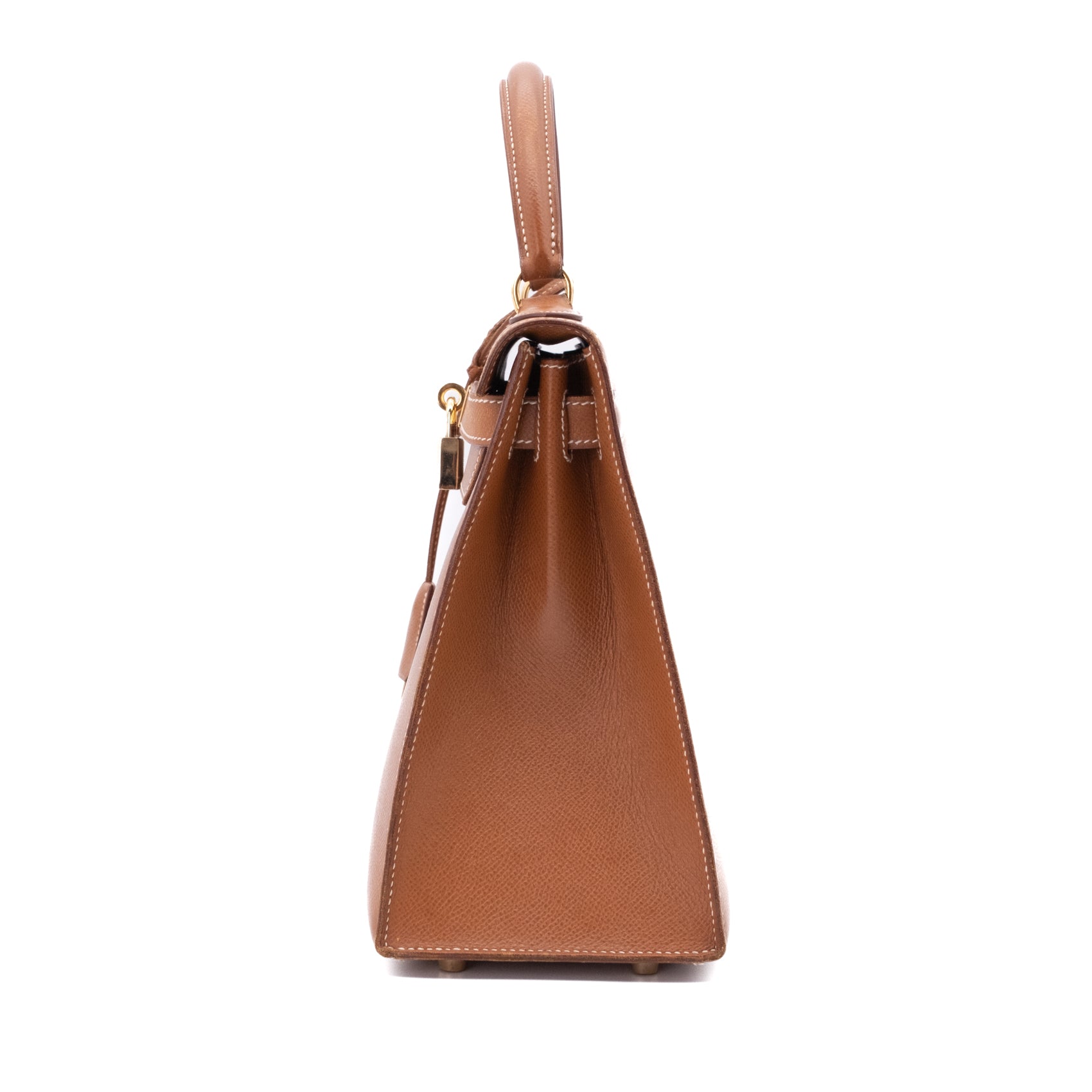 Hermès Kelly 28 Sellier Courchevel Gold Gold GHW