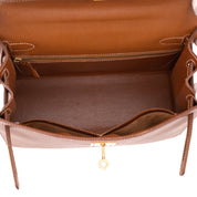 Hermès Kelly 28 Sellier Courchevel Gold Gold GHW