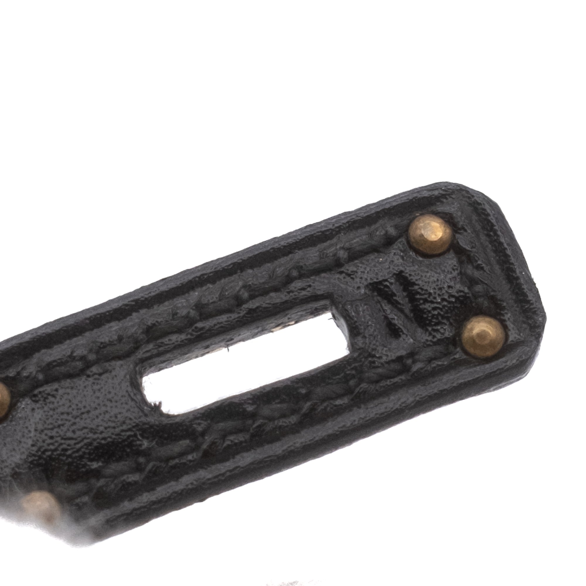 Vintage Hermès Micro Mini Kelly 15 in schwarzem Boxcalf Leder mit goldfarbener Hardware im Sellier Stil